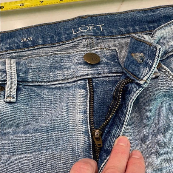 Ann Taylor Loft denim jean shorts - Picture 3 of 3